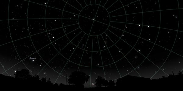 Image of the stars with a grid overlayed